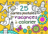 25 cartes postales de vacances à colorier