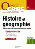 Histoire et géographie. Histoire des arts, instruction civique et morale. Epreuve écrite d'admissibilité