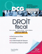 Droit fiscal. Epreuve 4
édition 2012-2013