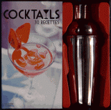 Cocktails. Coffret un livre de 30 recettes et un shaker de 550 ml