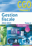 Gestion fiscale. Tome 2, Corrigés
11e édition 2012-2013