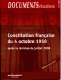 Constitution francaise du 4 octobre 1958. Après la révision de juillet 2008
édition 2011
