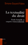 La textualité du droit. Etude formelle et enquête transcendantale
