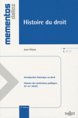 Histoire du droit. Introduction historique au droit et histoire des institutions publiques
12e édition