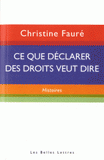 Ce que déclarer des droits veut dire : histoires