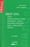 Droit civil. Tome 1 : Introduction au droit, personnes - famille, personnes protégées, biens - obligations, sûretés
33e édition
