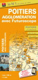 Poitiers agglomération avec Futuroscope. 1/13 000