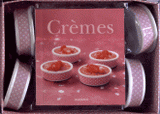 Coffret Crèmes. 1 livre et 4 charmants ramequins à pois