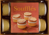 Coffret Soufflés. 1 livre et 4 charmants ramequins à pois