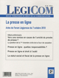 Legicom N° 46/2011/1
La presse en ligne