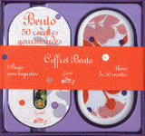 Coffret Bento. Avec un livre de 50 recettes et un Bento avec baguettes