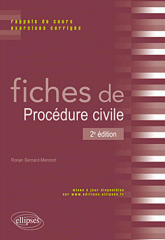 Fiches de Procédure civile. Rappels de cours et exercices corrigés
2e édition