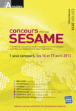 Concours SESAME. Annales, sujets et corrigés officiels
Edition 2013