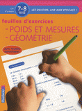 Feuilles d'exercices : Poids et mesures, Géométrie