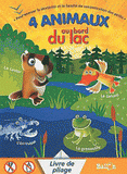 4 animaux au bord du lac. Livre de pliage