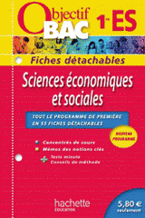 Sciences économiques et sociales 1e ES. Fiches détachables