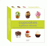 Cupcakes et gâteaux décorés. 1 livre de 30 recettes , 4 flacons de décoration et 4 douilles assorties
