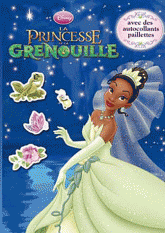 La princesse et la grenouille. Autocollants paillettes