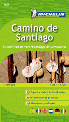 Camino de Santiago. St-Jean-Pied-de-Port - Santiago de Compostela 1/150 000