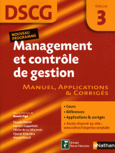 Management et contrôle de gestion DSCG3. Manuel, applications et corrigés