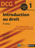 Introduction au droit, épreuve 1 DCG. Corrigé des applications
2e édition