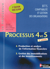 Processus 4 et 5 Production et analyse de l'information financière - Gestion des immobilisations et des investissements BTS CGO 1re année
5e édition