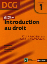 Introduction au droit DCG Epreuve 1. Corrigés des applications