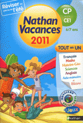 Nathan vacances - tout en un - du CP vers le CE1. 6/7 ans