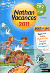 Nathan vacances - tout en un - du CE2 vers le CM1. 8/9 ans