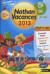 Nathan vacances tout en un du CP vers le CE1
Edition 2013