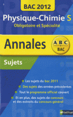 Annales BAC 2012 - Physique-Chimie. Sujets