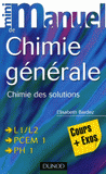 Mini manuel de chimie générale. Chimie des solutions cours+exos