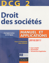Droit des sociétés DCG 2. Manuel et applications
édition 2010-2011