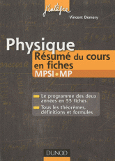 Physique MPSI-MP. Résumé du cours en fiches
2e édition