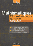 Mathématiques résumé du cours en fiches MPSI-MP