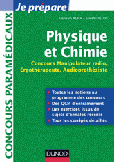 Physique et Chimie. Concours Manipulateur radio, Ergothérapeute, Audioprothésiste