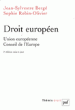 Droit européen. Union européenne, Conseil de l'Europe
2e édition