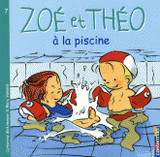 Zoé et Théo à la piscine