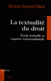 La textualité du droit. Etude formelle et enquête transcendantale