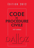 Code de procédure civile 2012
103e édition