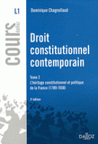 Droit constitutionnel contemporain. Tome 2, L'héritage constitutionnel et politique de la France 1789-1958
3e édition