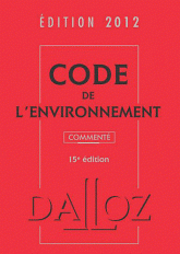 Code de l'environnement 2012
15e édition