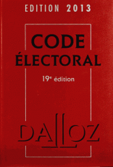 Code électoral 2013
19e édition