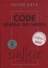 Code général des impôts
Edition 2013 - avec 1 Cédérom
