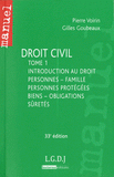 Droit civil. Tome 1 : Introduction au droit, personnes - famille, personnes protégées, biens - obligations, sûretés
33e édition