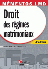 Droit des régimes matrimoniaux
4e édition