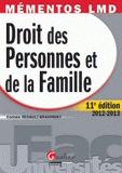 Droit des Personnes et de la Famille 2012-2013
11e édition