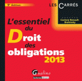 L'essentiel du Droit des obligations 2013
9e édition
