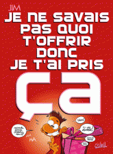 Je ne savais pas quoi t'offrir donc je t'ai pris ça