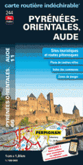 Pyrénées-Orientales, Aude. 1/180 000